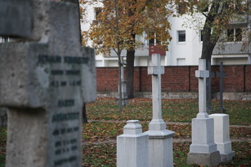 Graveyard in central Berlin, Germany, in the autumn
