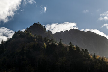Autumn landscape in the Pyrenees mountains