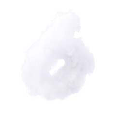 Sign number six cloud texture 3d illustration, concept of sixth idea or anniversary