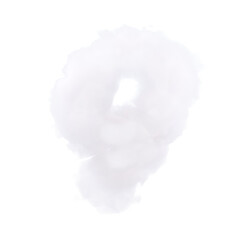 Sign number nine cloud texture 3d illustration, concept anniversary