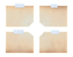 Notizzettel, Haftzettel, leere Notizen auf transparentem Hintergrund, png