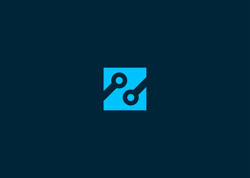 letter z tech logo design vector illustration template