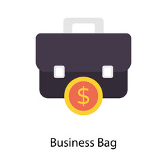 Business Bag vector Flat  Icons. Simple stock illustration