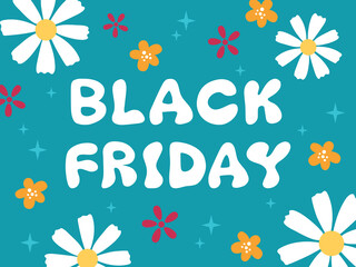 Black friday dale cute groovy poster background