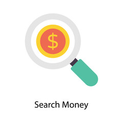 Search Money vector Flat  Icons. Simple stock illustration
