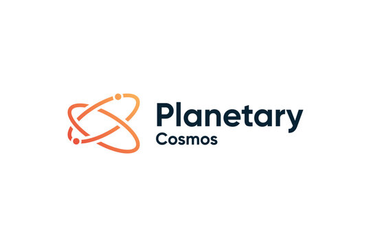 Planetary cosmos orbit astrology logo design