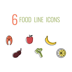 healthy food icon set