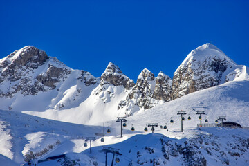 Fototapeta na wymiar Ski resort Obertauern in Austrian alps