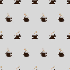 Obraz premium seamless pattern coffee cup for background, wall decoration, fabric motif, texture, wallpaper, gift wrapping