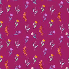seamless floral pattern. seamless pattern with flowers and leaves. pattern background illustration.