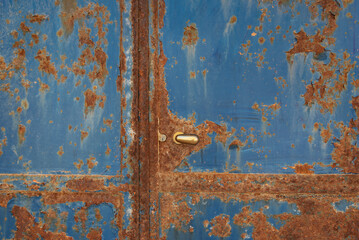 Rusty metal door.