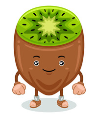 Cute Kiwi Mascot Character Vector Illustration