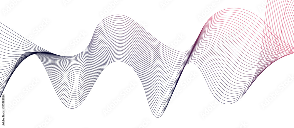 Poster red abstract wave lines on white background. business background lines wave abstract stripe design
