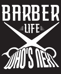 Barber quotes typography print vector template design