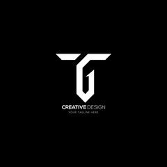 Modern letter T G creative monogram logo