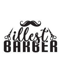 Barber quotes typography print vector template design