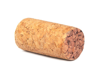 Wine cork cap isolated on the white background