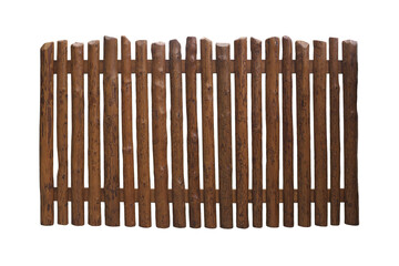 Wooden fence on a transparent background ...