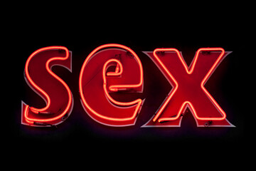 Sex - Red neon light