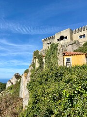 Fototapeta na wymiar monastery on the hill in Colares