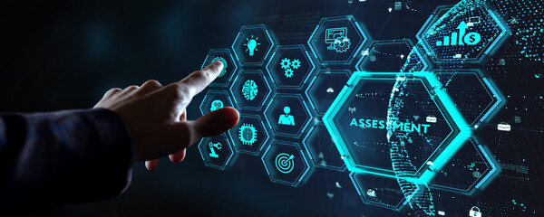 Business, Technology, Internet and network concept. Assessment analysis evaluation measure.