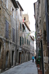 Old narrow alley in Pitigliano, Tuscany Italy
