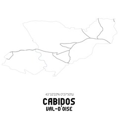 CABIDOS Val-d'Oise. Minimalistic street map with black and white lines.