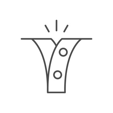 recommend clip art: Button fly line outline icon