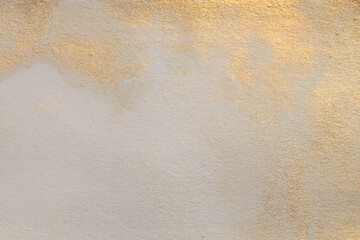 Soft wet watercolor paper texture painting wall. Abstract gold, nacre and beige marble copy space...