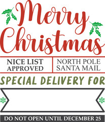 Santa Sack SVG Design.