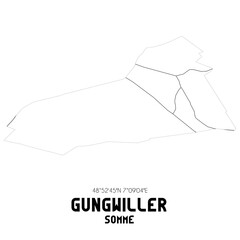 GUNGWILLER Somme. Minimalistic street map with black and white lines.