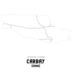CARBAY Somme. Minimalistic street map with black and white lines.