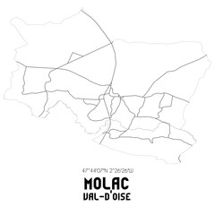MOLAC Val-d'Oise. Minimalistic street map with black and white lines.