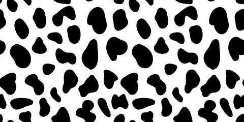 Fototapeta na wymiar Dalmatian dog skin seamless pattern