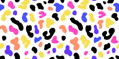 Dalmatian dog skin seamless pattern