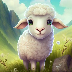 Fantasy sheep from fairy tales.
