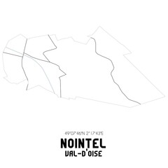 NOINTEL Val-d'Oise. Minimalistic street map with black and white lines.