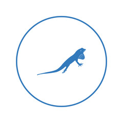 Wild animal reptiles anoles icon | Circle version icon |