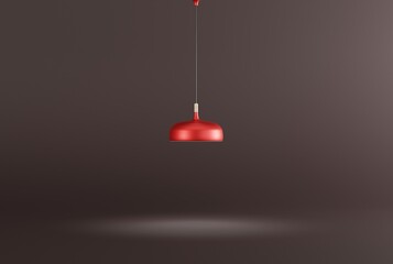 Lamps on a dark background. Home furnishing concept, minimalist style. Nice hanging lamps. 3D render, 3D illustration.