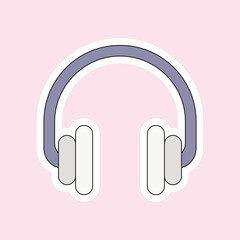a headset isolated on soft pink background