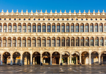 Architecture of St. Mark's square in center of Venice, Italy