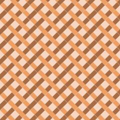 Seamless geometric pattern with color squares on beige background. Vector print for fabric background, textile