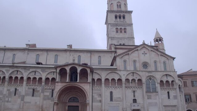 A magnificent cathedral on the Piazza Grande in Modena, Italy.
