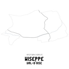 WISEPPE Val-d'Oise. Minimalistic street map with black and white lines.
