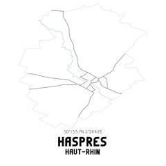 HASPRES Haut-Rhin. Minimalistic street map with black and white lines.