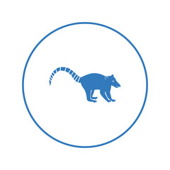 Nosed coati fauna animal icon | Circle version icon |