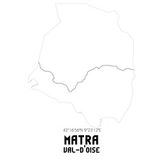MATRA Val-d'Oise. Minimalistic street map with black and white lines.