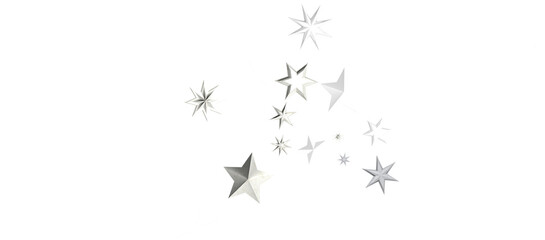 A gray whirlwind of golden snowflakes and stars. New