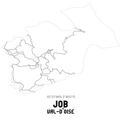 JOB Val-d'Oise. Minimalistic street map with black and white lines.