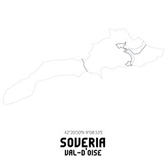 SOVERIA Val-d'Oise. Minimalistic street map with black and white lines.